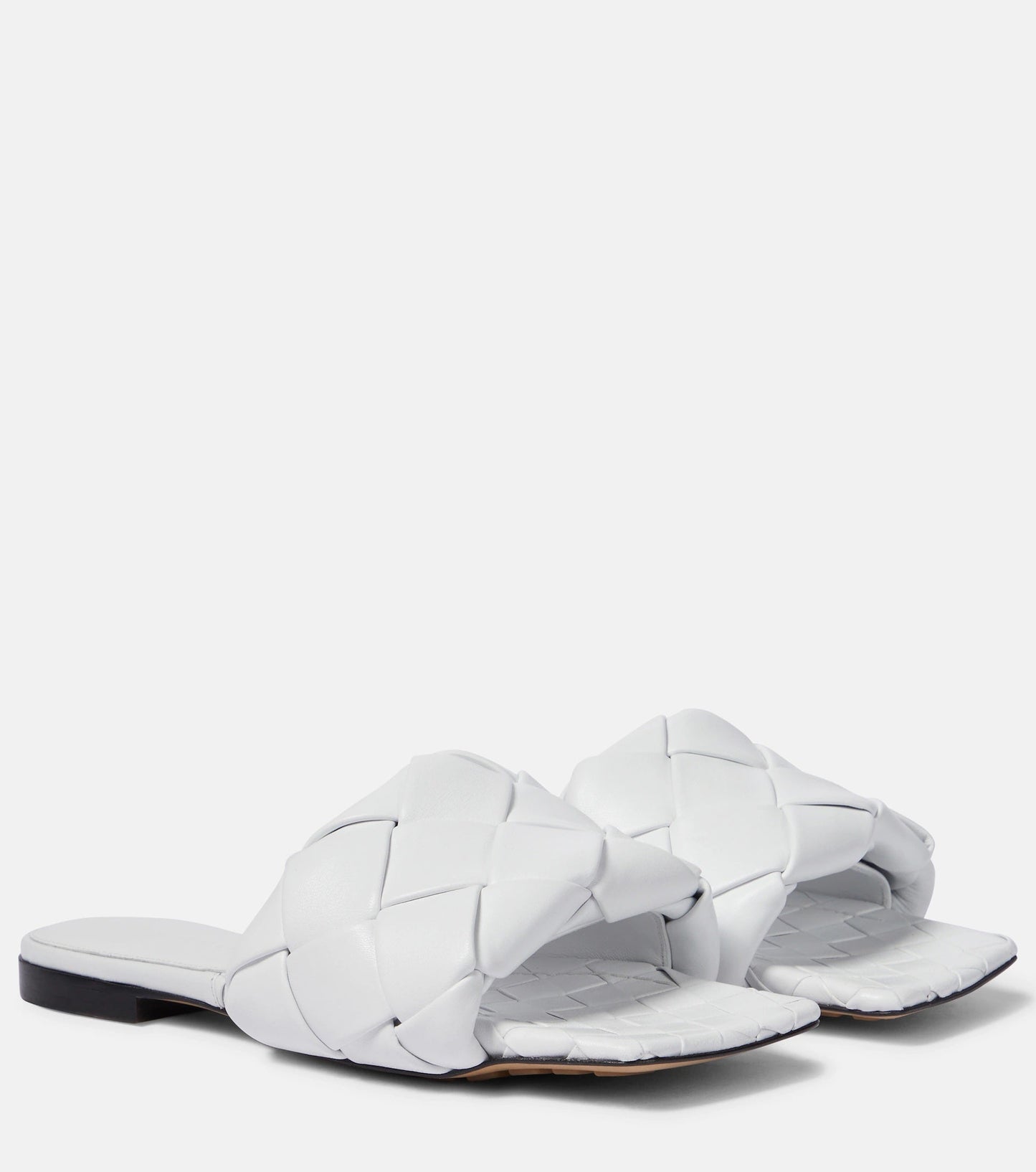 BOTTEGA VENETA LIDO NAPPA LEATHER FLAT MULES