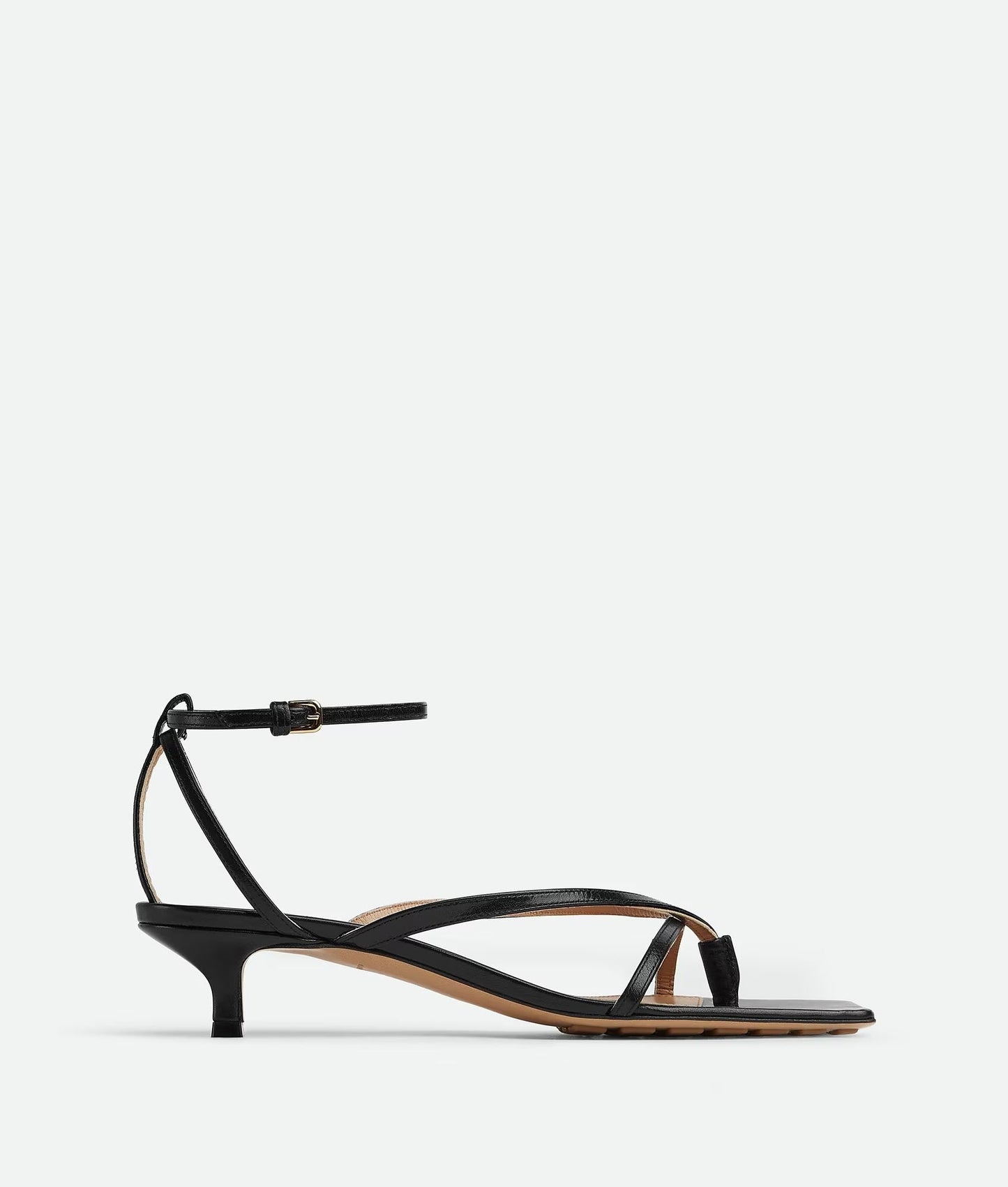BOTTEGA VENETA MID HEEL STRETCH STRAP SANDAL