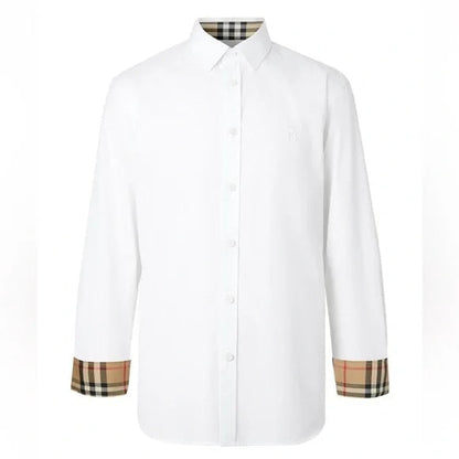 BURBERRY MEN'S SHERWOOD CHECK SLIM FIT POPLIN BUTTON UP SHIRT