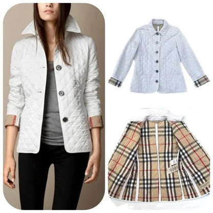 BURBERRY BRIT DIAMOND QUILTED NOVA CHECK JACKET