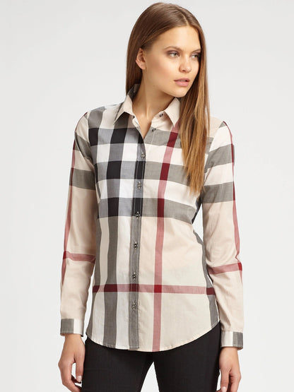 BURBERRY BRIT VINTAGE CHECK BUTTON DOWN SHIRT