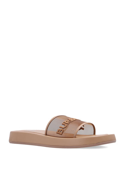 BURBERRY LOGO BUCKINGHAM PLATFORM SLIDES