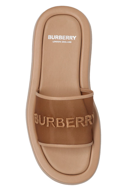 BURBERRY LOGO BUCKINGHAM PLATFORM SLIDES