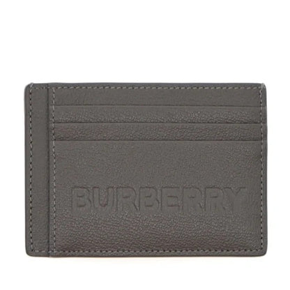 BURBERRY CHASE LEATHER CARD HOLDER MONEY CLIP WALLET