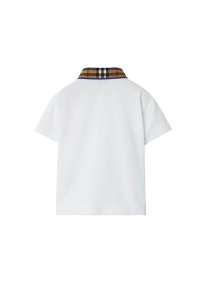 BURBERRY KIDS NOVA CHECK COLLAR POLO SHIRT