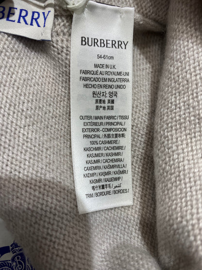 BURBERRY EQUESTRIAN KNIGHT CASHMERE BEANIE