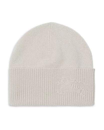 BURBERRY EQUESTRIAN KNIGHT CASHMERE BEANIE