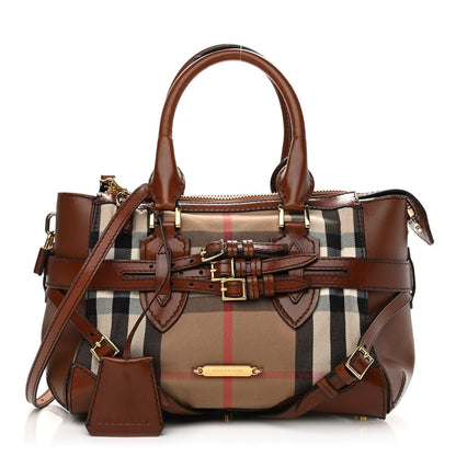 BURBERRY HOUSE CHECK BRIDLE GLADSTONE BAG