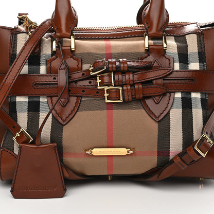 BURBERRY HOUSE CHECK BRIDLE GLADSTONE BAG