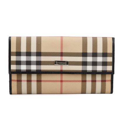 BURBERRY HOUSE CHECK CONTINENTAL WALLET KEY HOLDER