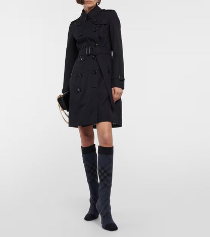 BURBERRY KNITTED CHECK TALL SOCK BOOTS