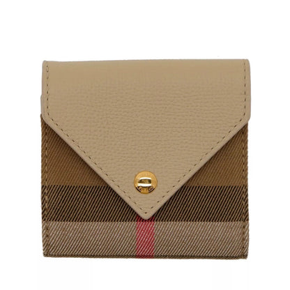 BURBERRY LILA HAYMARKET CHECK COMPACT WALLET