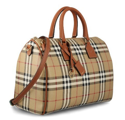 BURBERRY NOVA CHECK MEDIUM BOWLING BAG