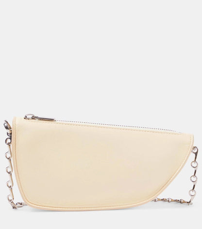 BURBERRY MICRO SHIELD LAMBSKIN LEATHER SHOULDER BAG