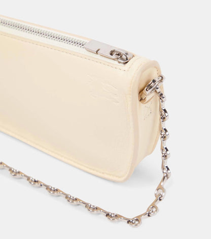 BURBERRY MICRO SHIELD LAMBSKIN LEATHER SHOULDER BAG