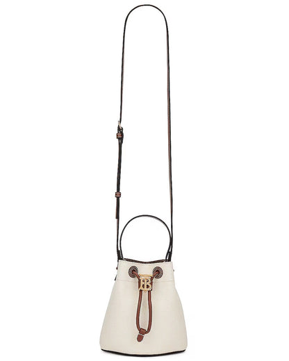 BURBERRY TB DRAWSTRING MINI BUCKET BAG