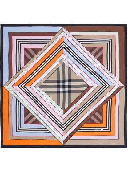 BURBERRY MONTAGE PRINT SILK SCARF SHAWL