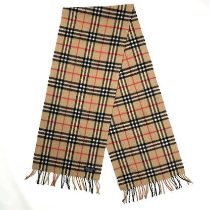 BURBERRY NOVA CHECK FRINGE CASHMERE SCARF