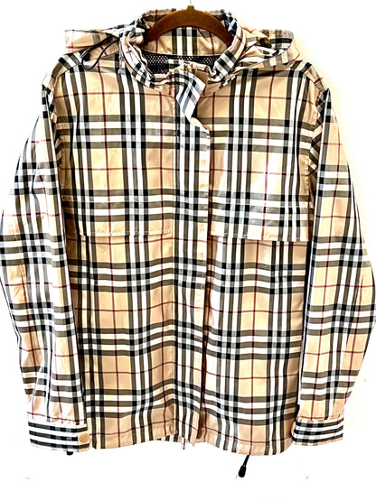 BURBERRY NOVA CHECK HOODED GOLF JACKET