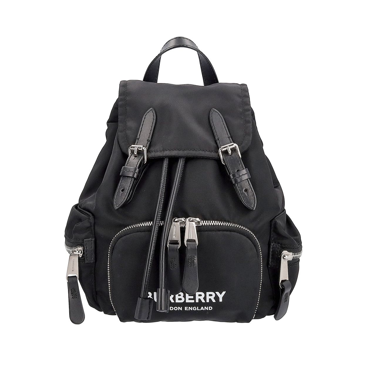 Luxury Burberry Nylon Small Backpack Black