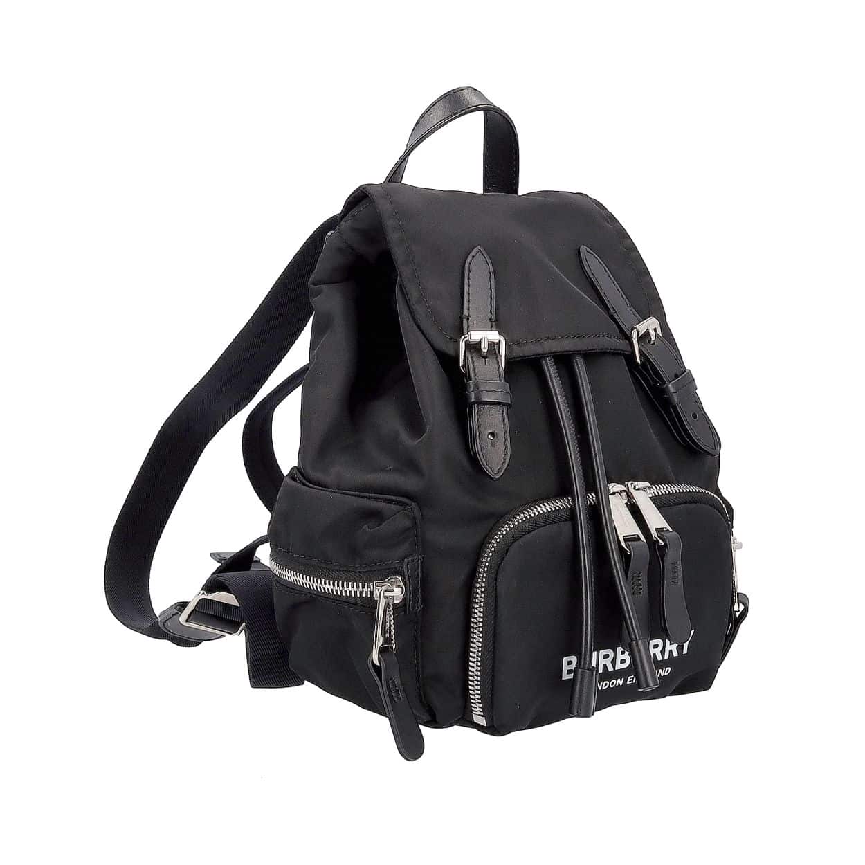Luxury Burberry Nylon Small Backpack Black