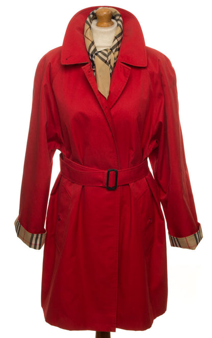 BURBERRY RARE NOVA CHECK TRENCH COAT