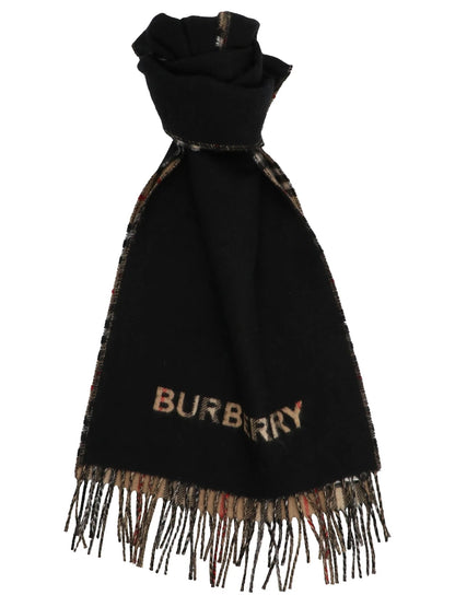 BURBERRY REVERSIBLE VINTAGE CHECK CASHMERE SCARF