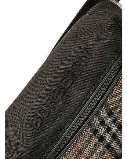 BURBERRY SONNY MESH HOUSE CHECK BELT BAG