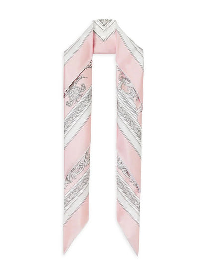 BURBERRY STATUE PRINT SILK SQUARE SCARF