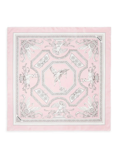 BURBERRY STATUE PRINT SILK SQUARE SCARF