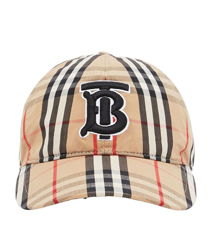 BURBERRY VINTAGE CHECK TB MONOGRAM BASEBALL CAP