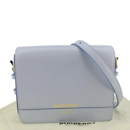 BURBERRY Grace Small Leather Crossbody Bag Light Blue