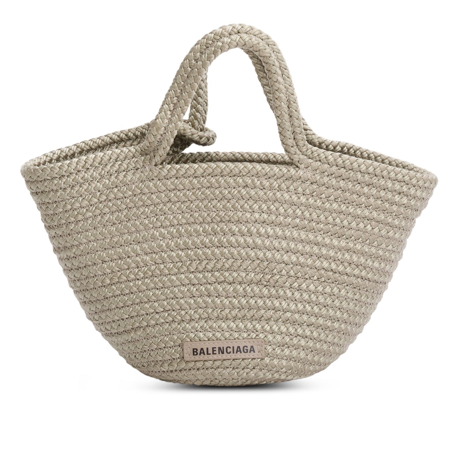 Balenciaga Green Raffia Woven Small Ibiza Basket Bag