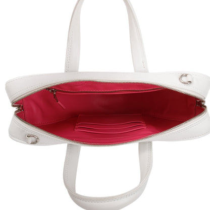 Balenciaga 2020 White Calfskin Leather Triangle S Duffle Bag