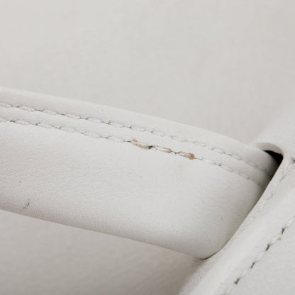 Balenciaga 2020 White Calfskin Leather Triangle S Duffle Bag