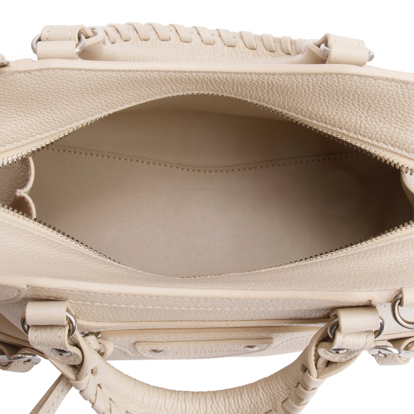 Balenciaga 2022 Beige Calfskin Leather Neo Classic XS City Bag