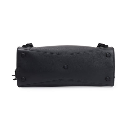 Balenciaga 2022 Black Calfskin Leather Small Neo Classic Top Handle Bag