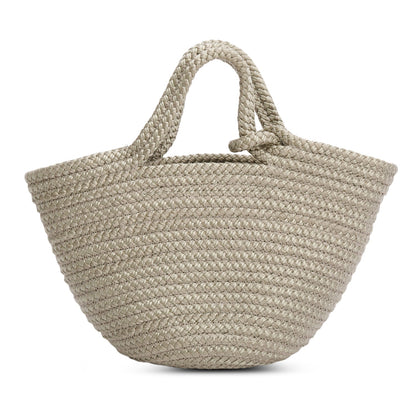 Balenciaga Green Raffia Woven Small Ibiza Basket Bag