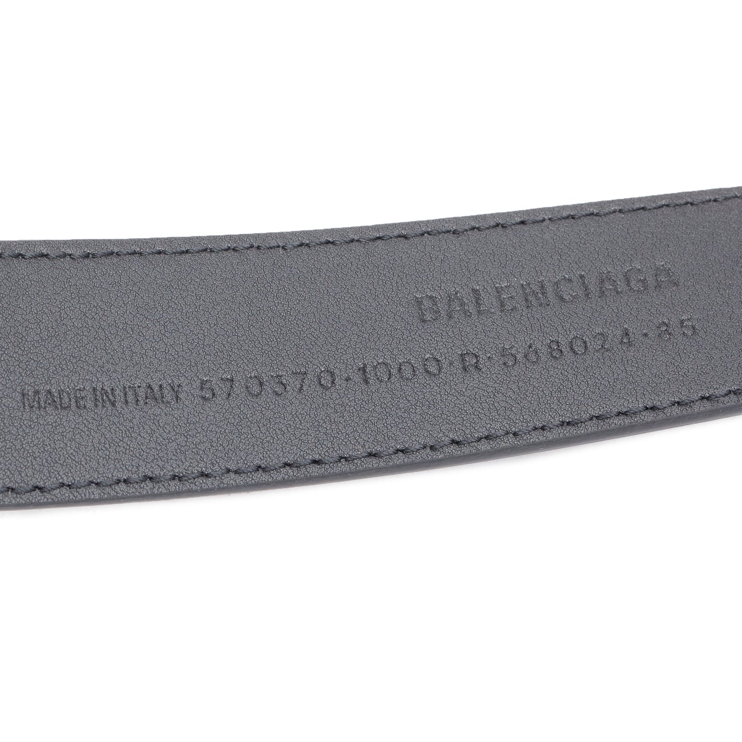 Balenciaga BB Black Leather Large Belt 85