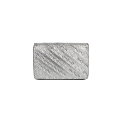 Balenciaga BB Glitter Leather Chain Wallet Bag