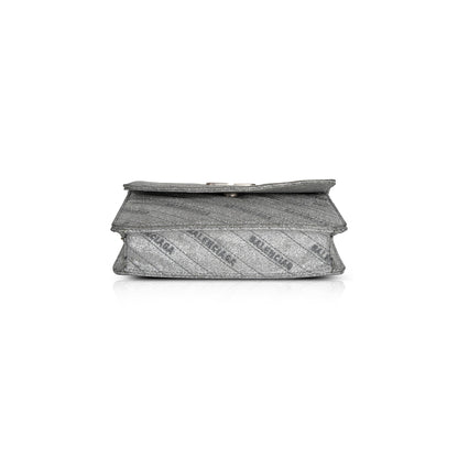 Balenciaga BB Glitter Leather Chain Wallet Bag
