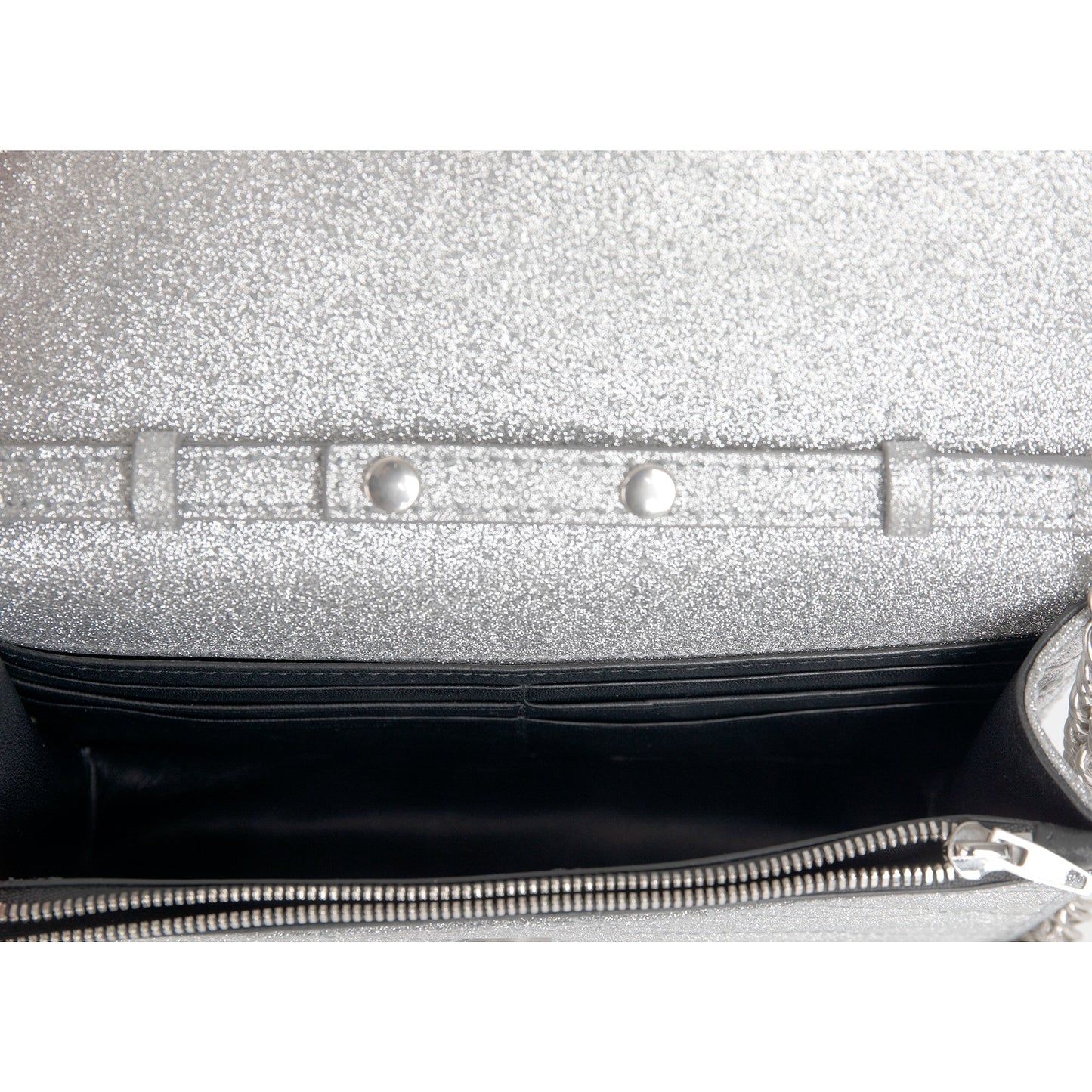Balenciaga BB Glitter Leather Chain Wallet Bag