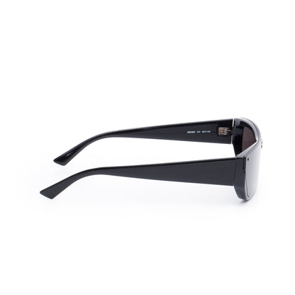 Balenciaga BB0080S Black Acetate BB Rectangular Shield Sunglasses