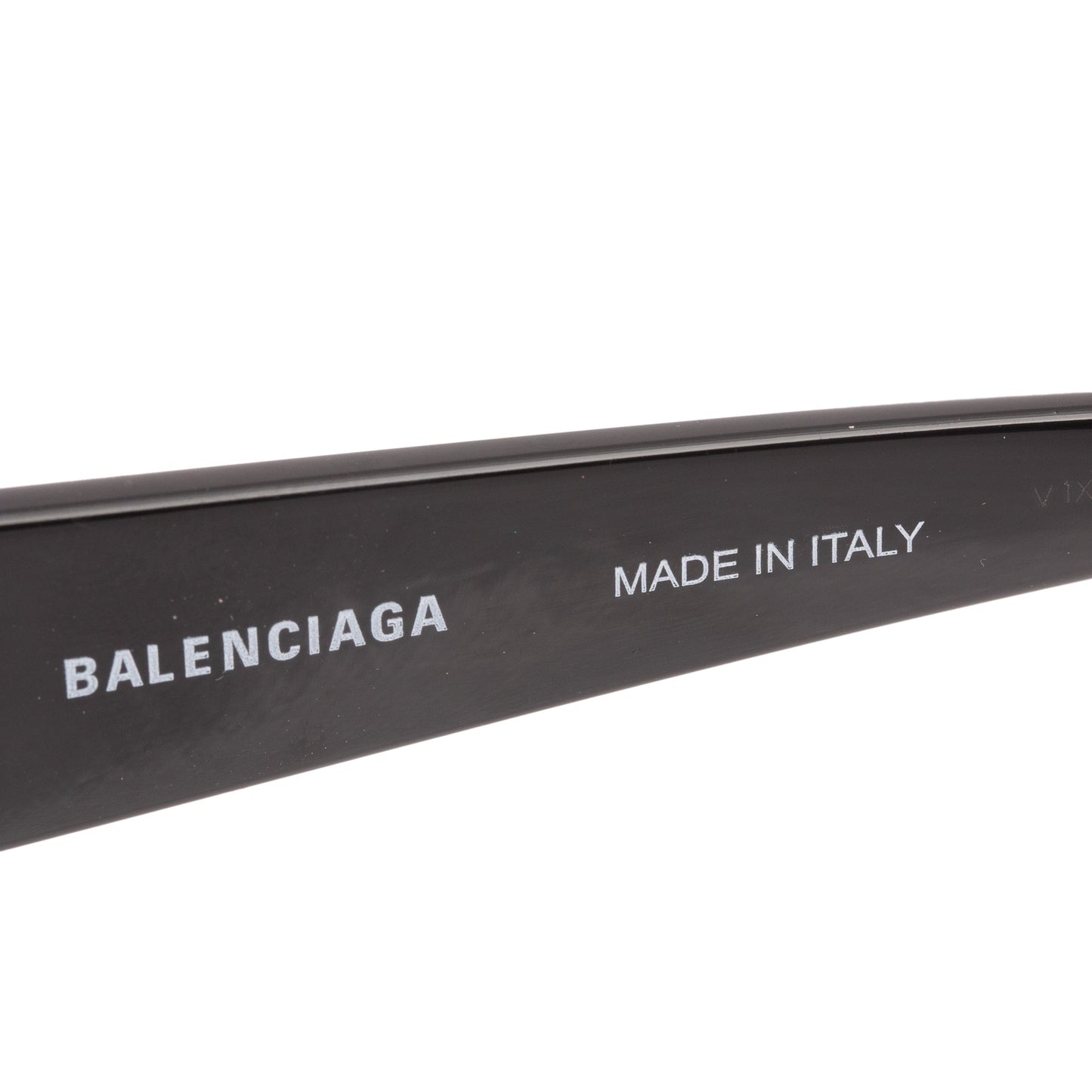 Balenciaga BB0080S Black Acetate BB Rectangular Shield Sunglasses