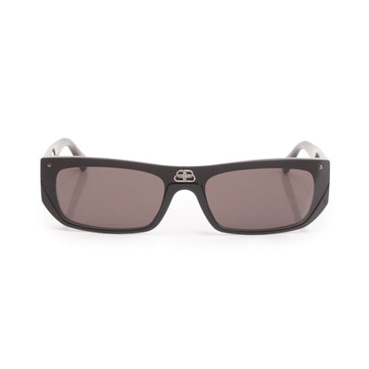 Balenciaga BB0080S Black Acetate BB Rectangular Shield Sunglasses