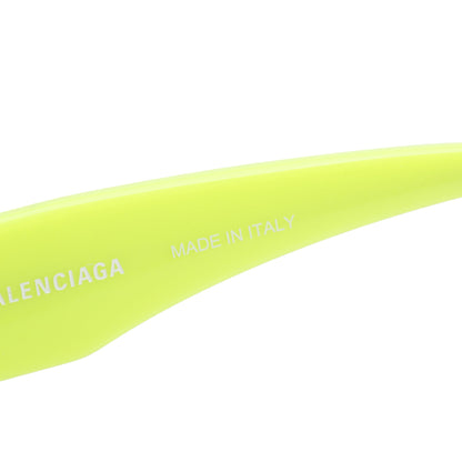 Balenciaga BB0095S Neon Green Acetate Dynasty D-Frame Sunglasses