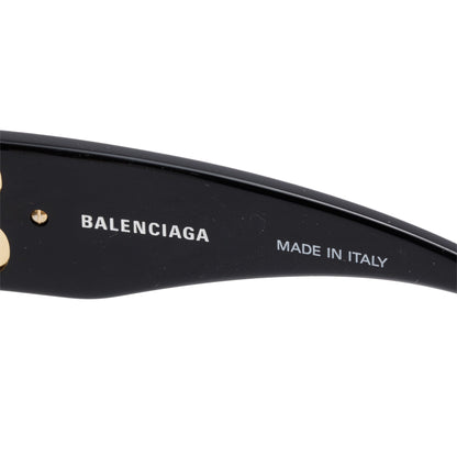 Balenciaga BB0096S Dynasty Black Acetate Rectangle Sunglasses