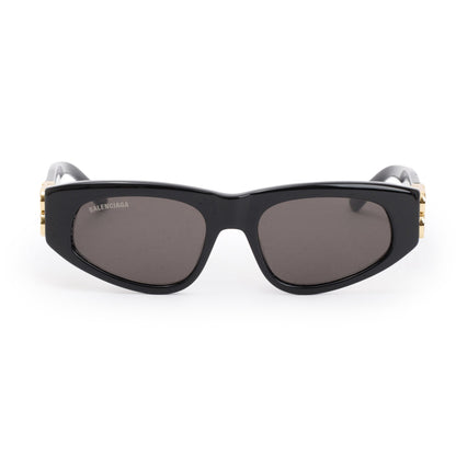 Balenciaga BB0096S Dynasty Black Acetate Rectangle Sunglasses