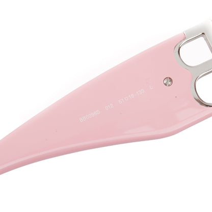 Balenciaga BB0096S Dynasty Pink Rectangle Sunglasses
