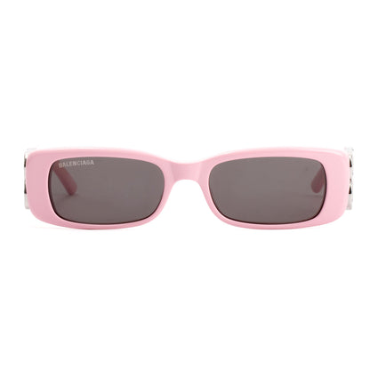 Balenciaga BB0096S Dynasty Pink Rectangle Sunglasses